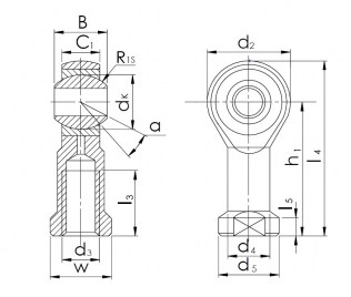 Подшипник Шарнирные головки с внутренней резьбой Подшипник SIL 10 T/K (PHS 10 L) по выгодным ценам Волжский